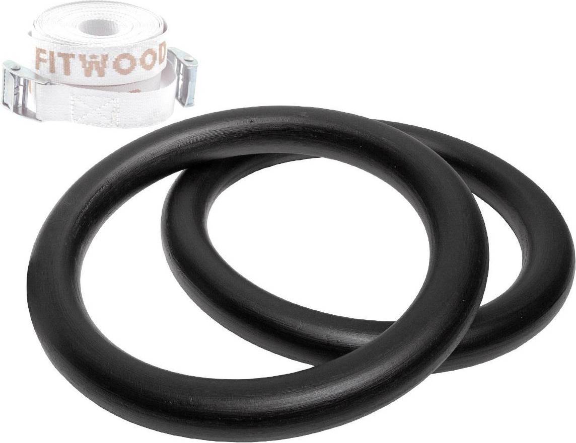 Fitwood Gymnastikringar ULPU Svart/Vit