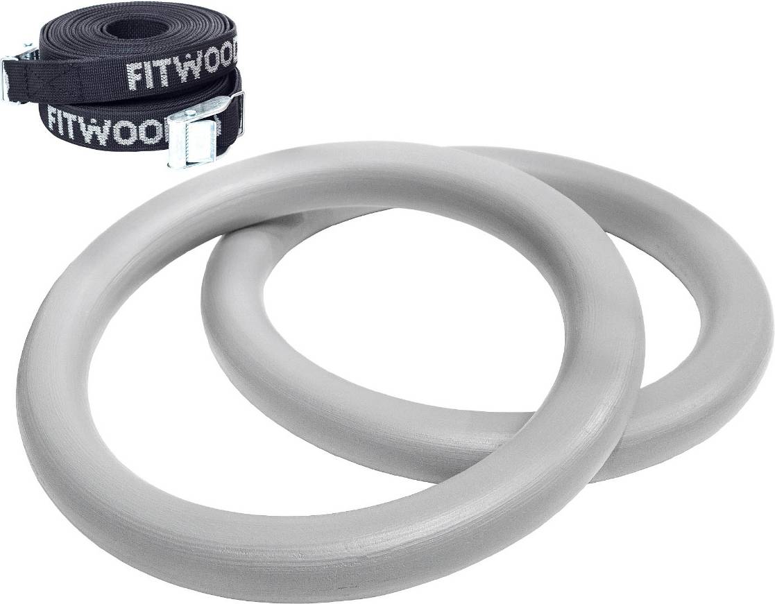 Fitwood ULPU MINI Turnringe, grau schwarze Riemen