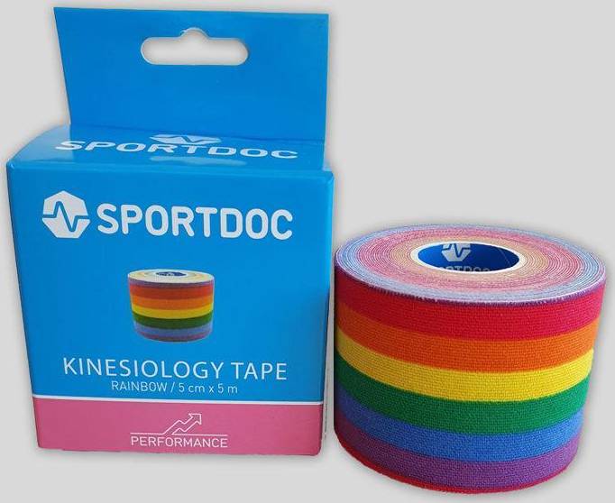 Sportdoc kinesiotejp 50mm 5m Rainbow