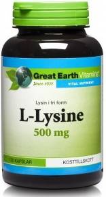 Great Earth L-Lysine 500mg 120 st