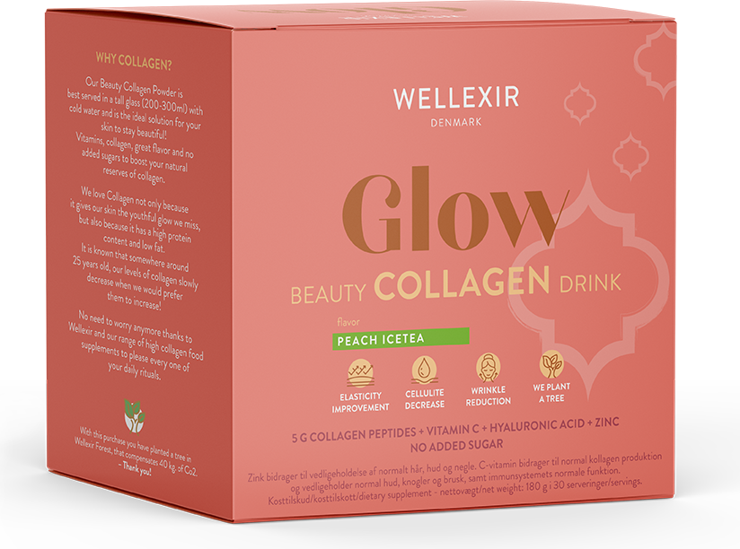 Wellexir Glow Beauty Collagen Drink Peach Ice Tea 6g 30 st