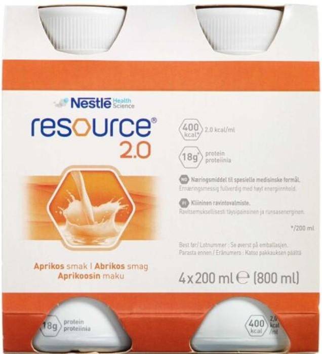 Resource 2.0 Aprikos 4 x 200 ml