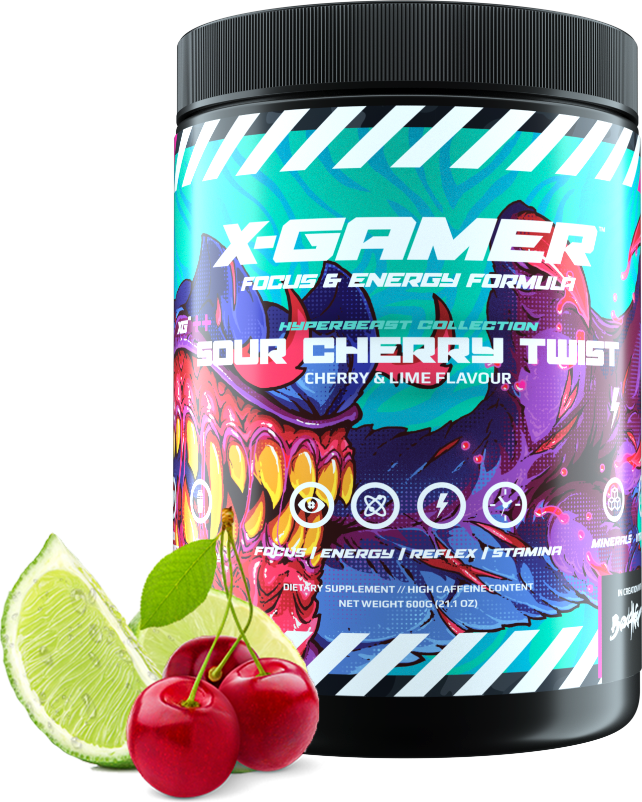 X-Gamer X-Tubz Sour Cherry Twist 600g