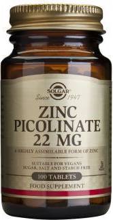 Solgar Zinc Picolinate 22mg 100 st