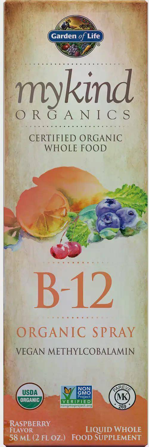 Garden of Life mykind Organics Vitamin B12 Spray Raspberry 58ml