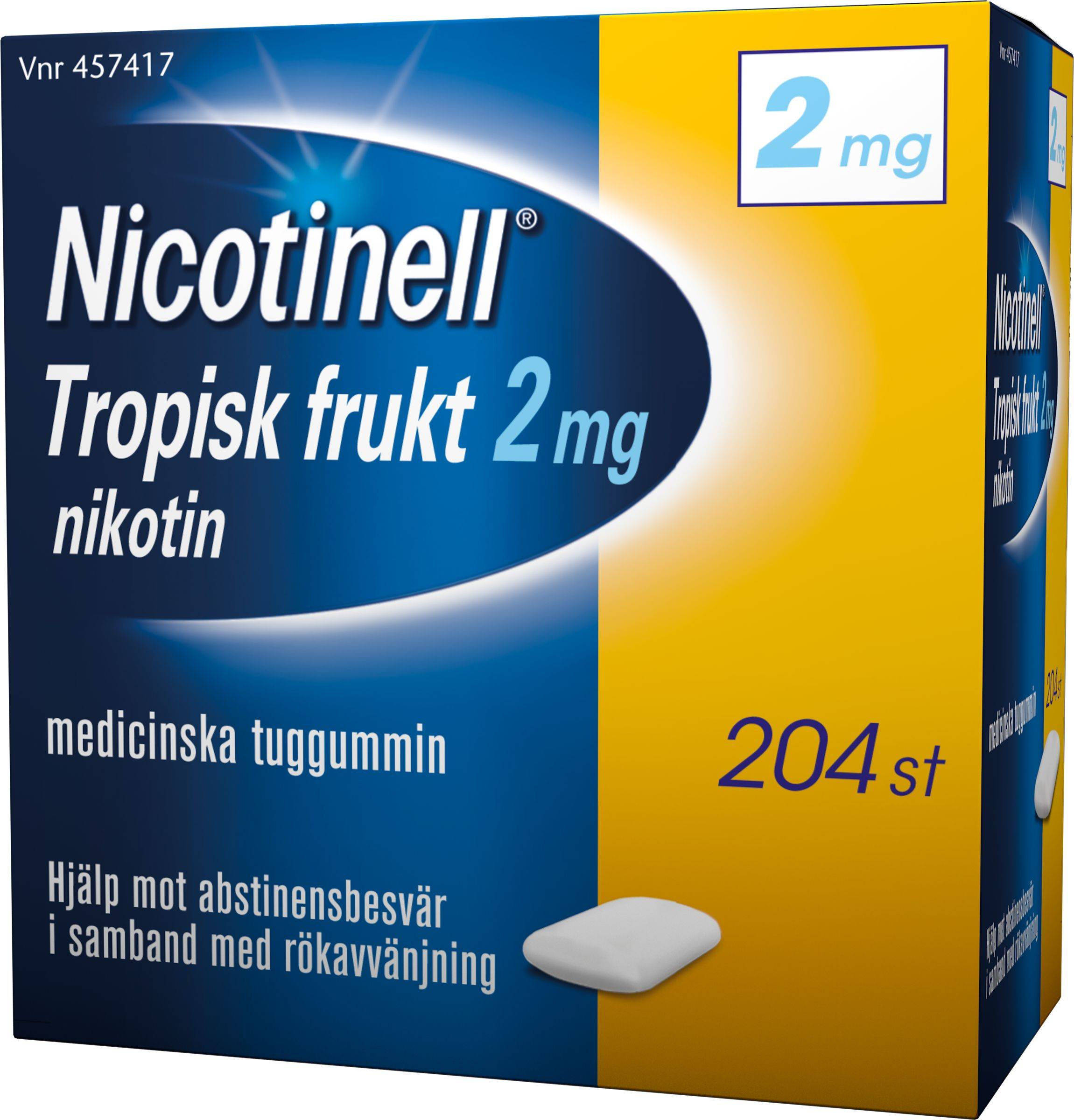 Nicotinell Tropisk Frukt 2mg 204 st Tuggummi