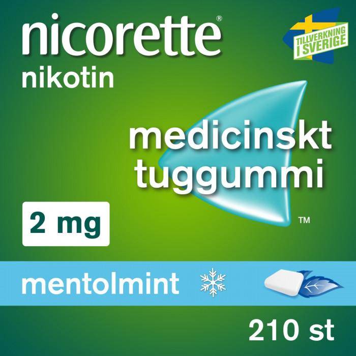 Nicorette Mentholmint 2mg 210 st Tuggummi