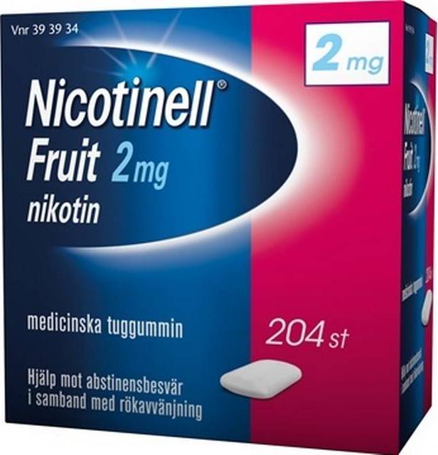 Nicotinell Fruit 2mg 204 st Tuggummi
