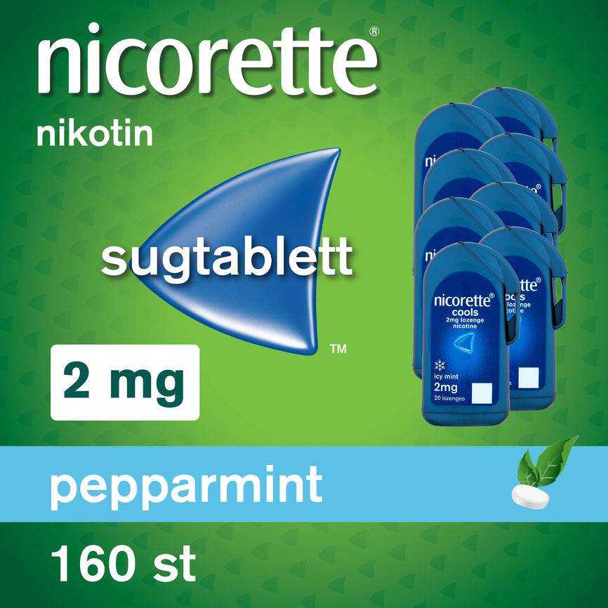 Nicorette Pepparmint 2mg 160 st Sugtablett