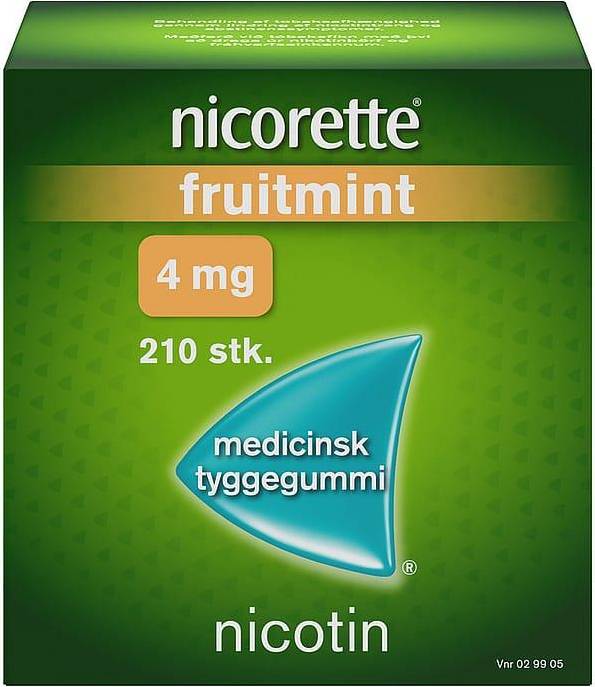 Nicorette Fruitmint 4mg 210 st Tuggummi