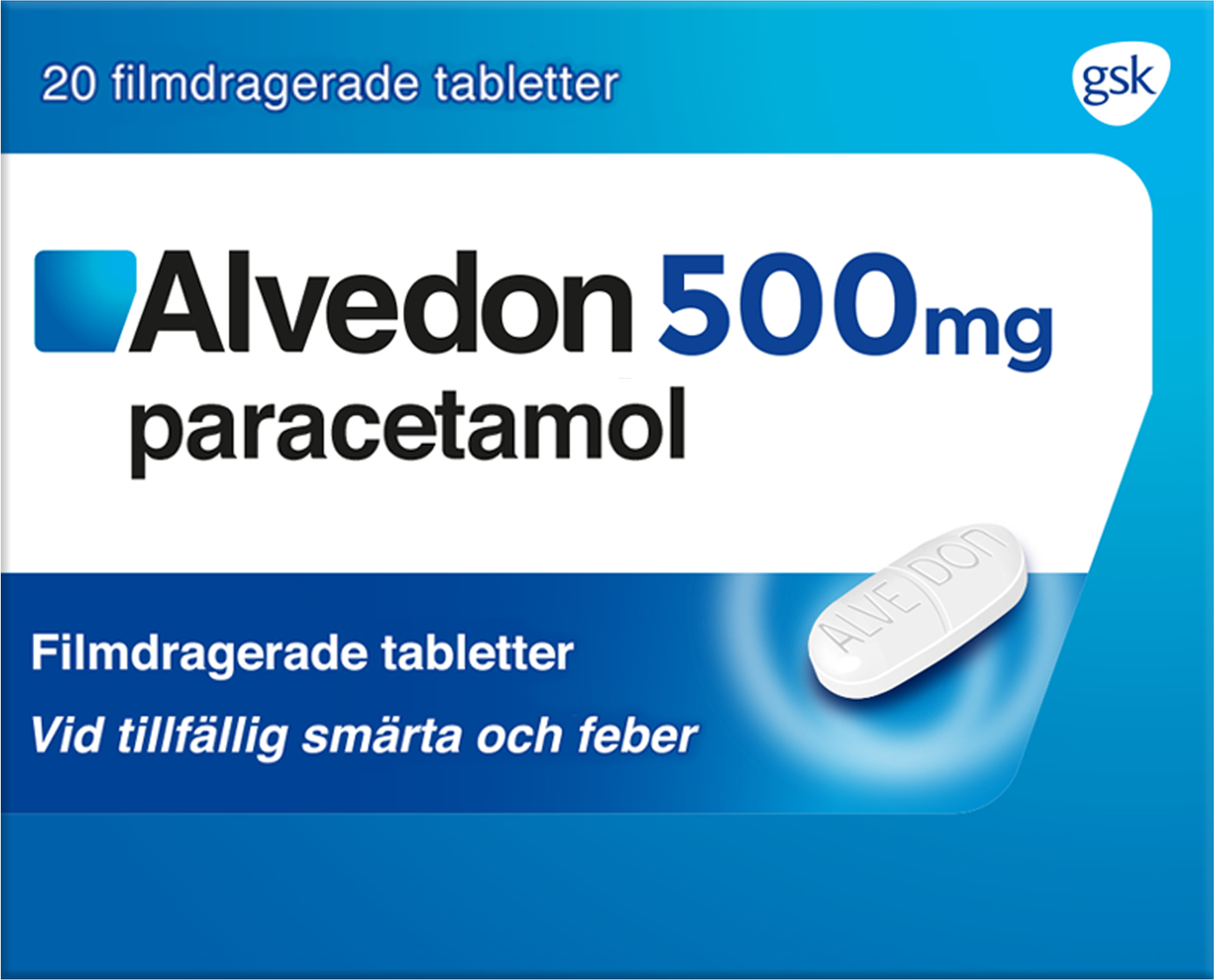 Alvedon 500mg 20 st Tablett