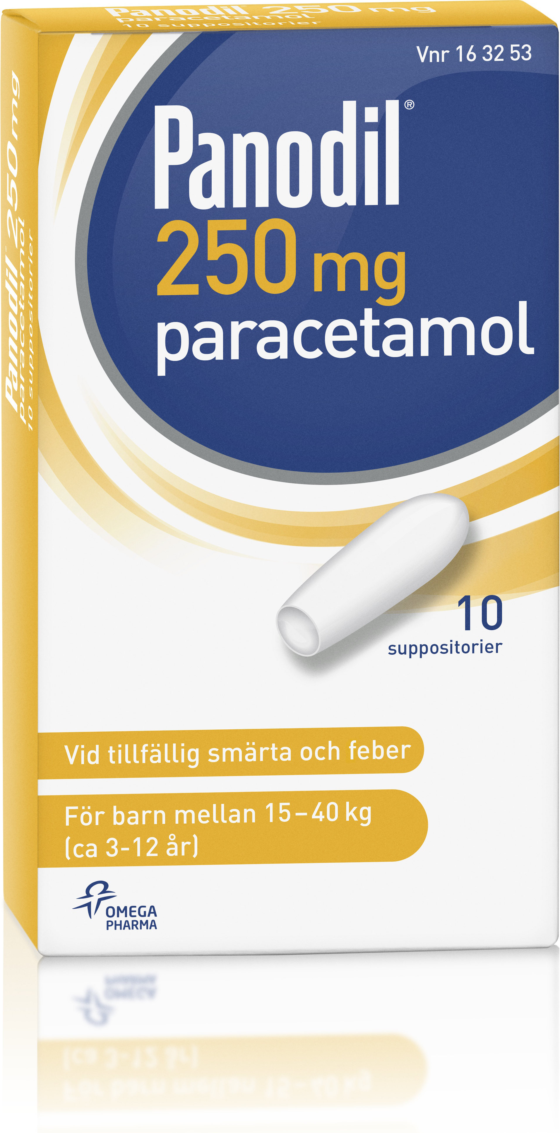 Panodil 250mg 10 st Stolpiller