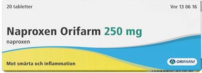 Naproxen Orifarm 250mg 20 st Tablett