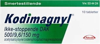 Kodimagnyl 500mg/9.6mg/150mg 10 st Tablett