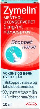 Zymelin Menthol 1mg/ml 10ml Nässpray