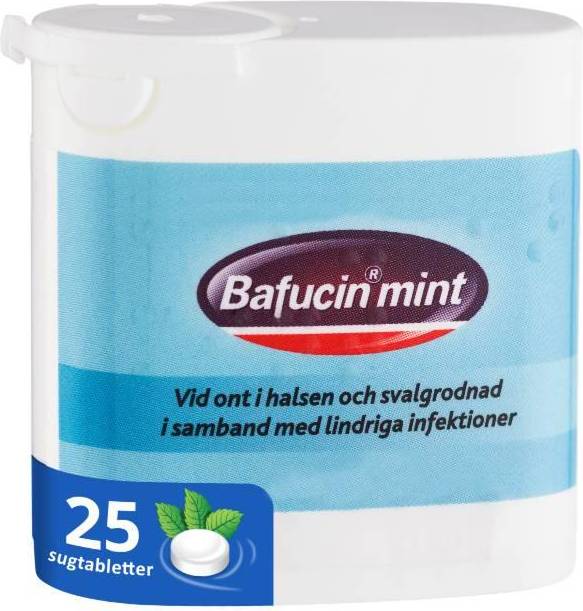 Bafucin Mint 25 st Sugtablett
