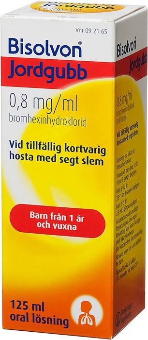 Bisolvon Jordgubbe 0.8mg/ml 125ml Lösning