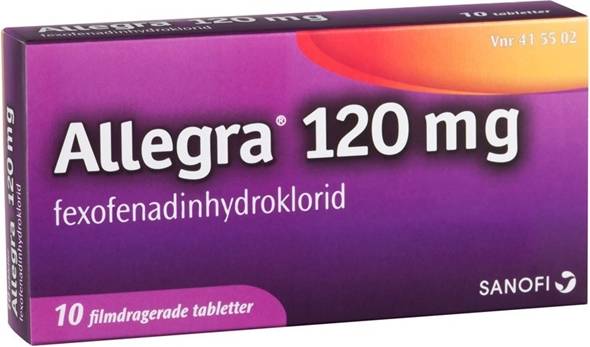 Allegra 120mg 10 st Tablett