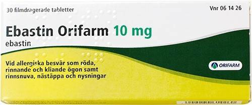 Ebastin 10mg 30 st Tablett