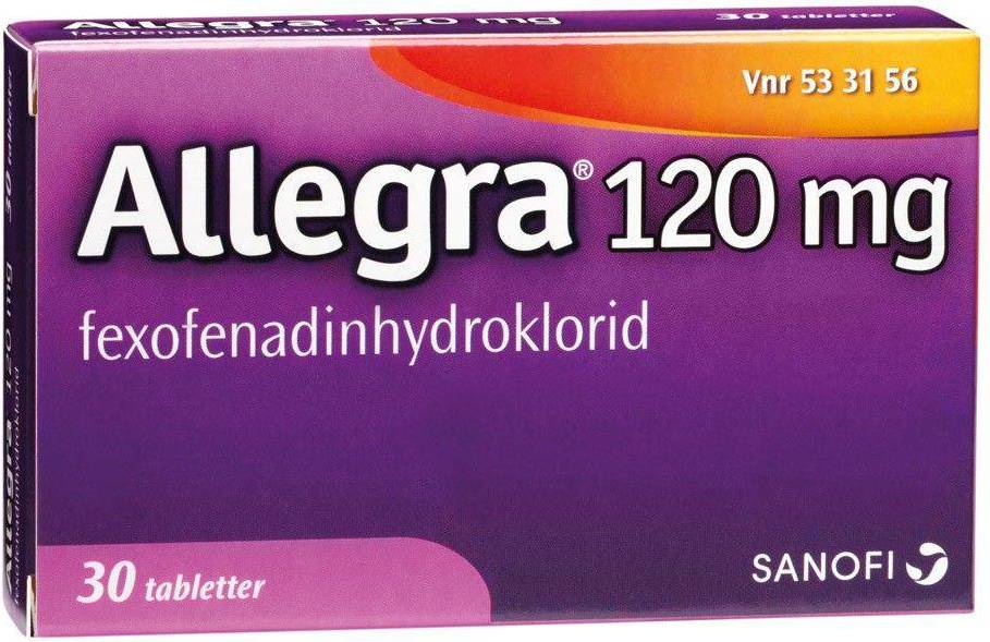 Allegra 120mg 30 st Tablett