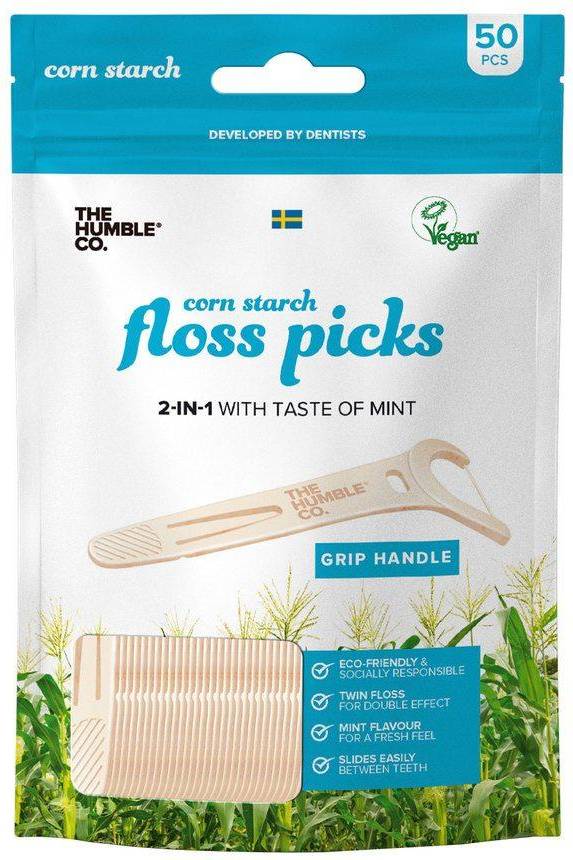 The Humble Co. Natural Humble Floss Picks Grip Handle Mint 50ml