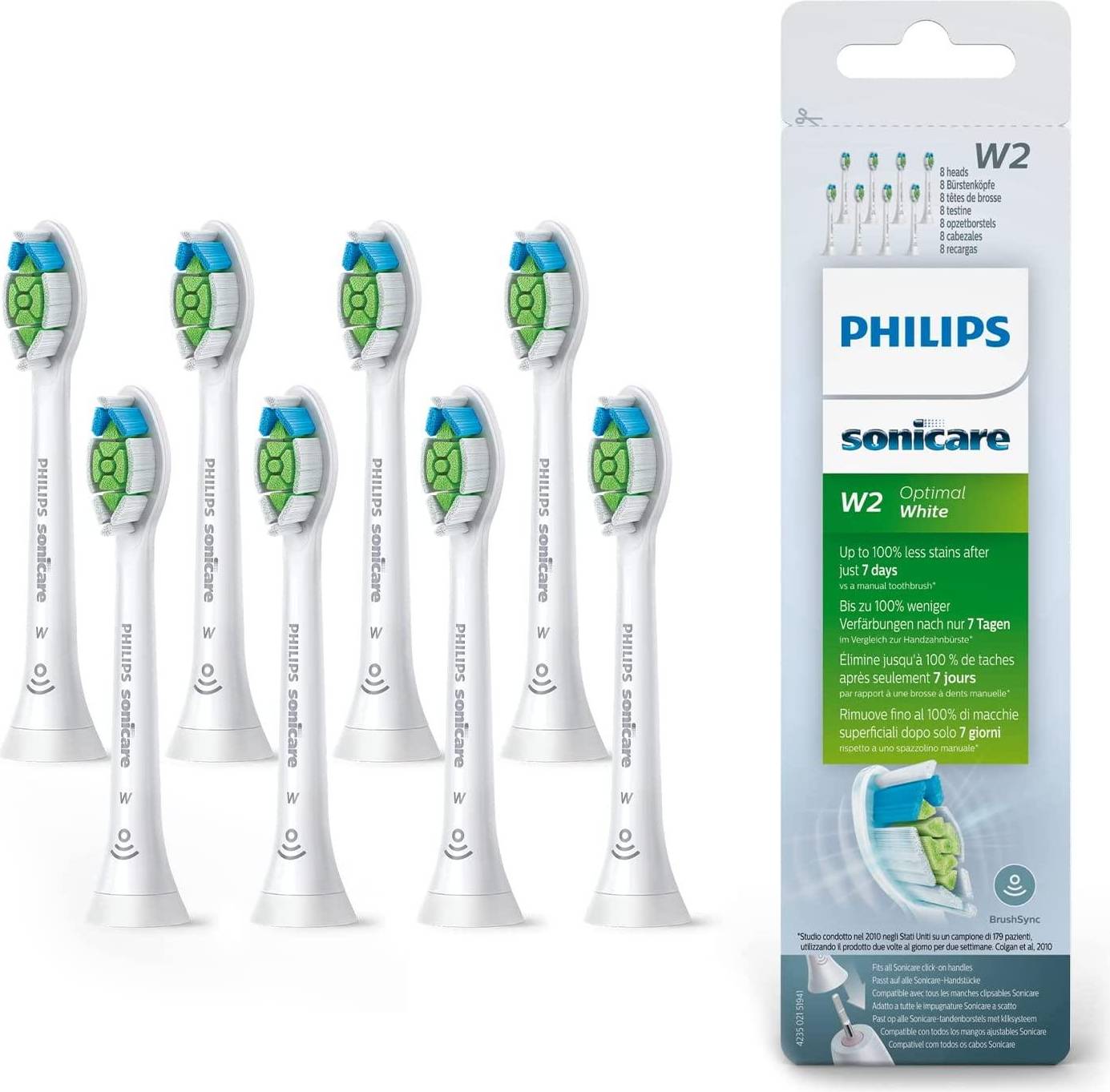 Philips Sonicare W2 Optimal White 8-pack