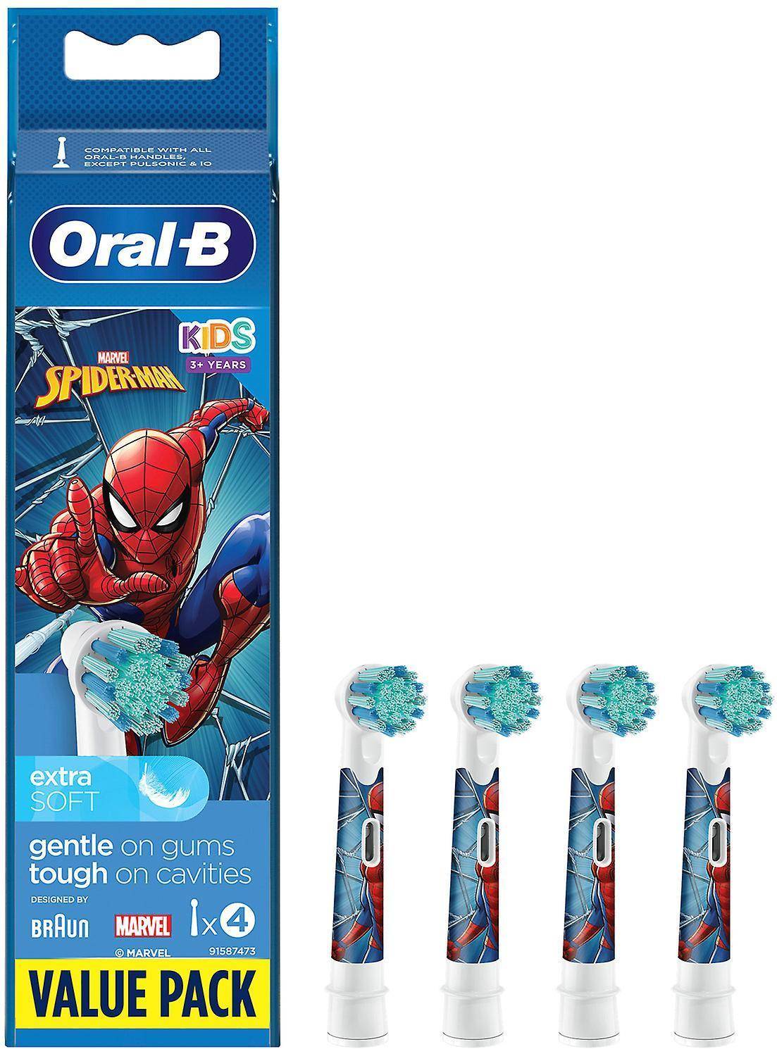 Oral-B Kids Spiderman Brush Heads 4-pack