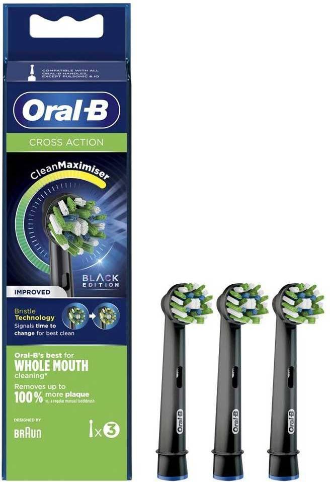 Oral-B CrossAction ersättande tandborsthuvuden Black Edition ersättningshuvuden