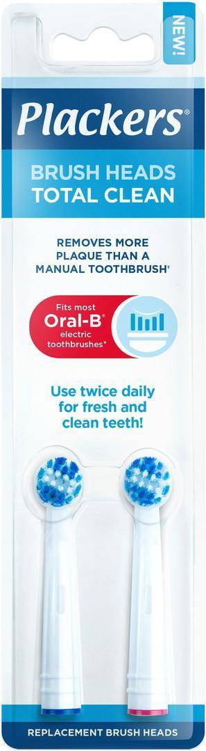 Plackers Brush Head Refills Total Clean Tandborsthuvuden 2