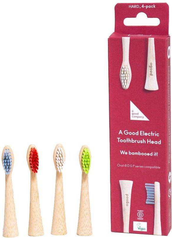 A good company Eltandborsthuvud Bambu Hård Kompatibel Oral-B Eltandborstar