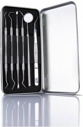 INF Professionellt tandhygien-kit 6 delar Rostfritt stål