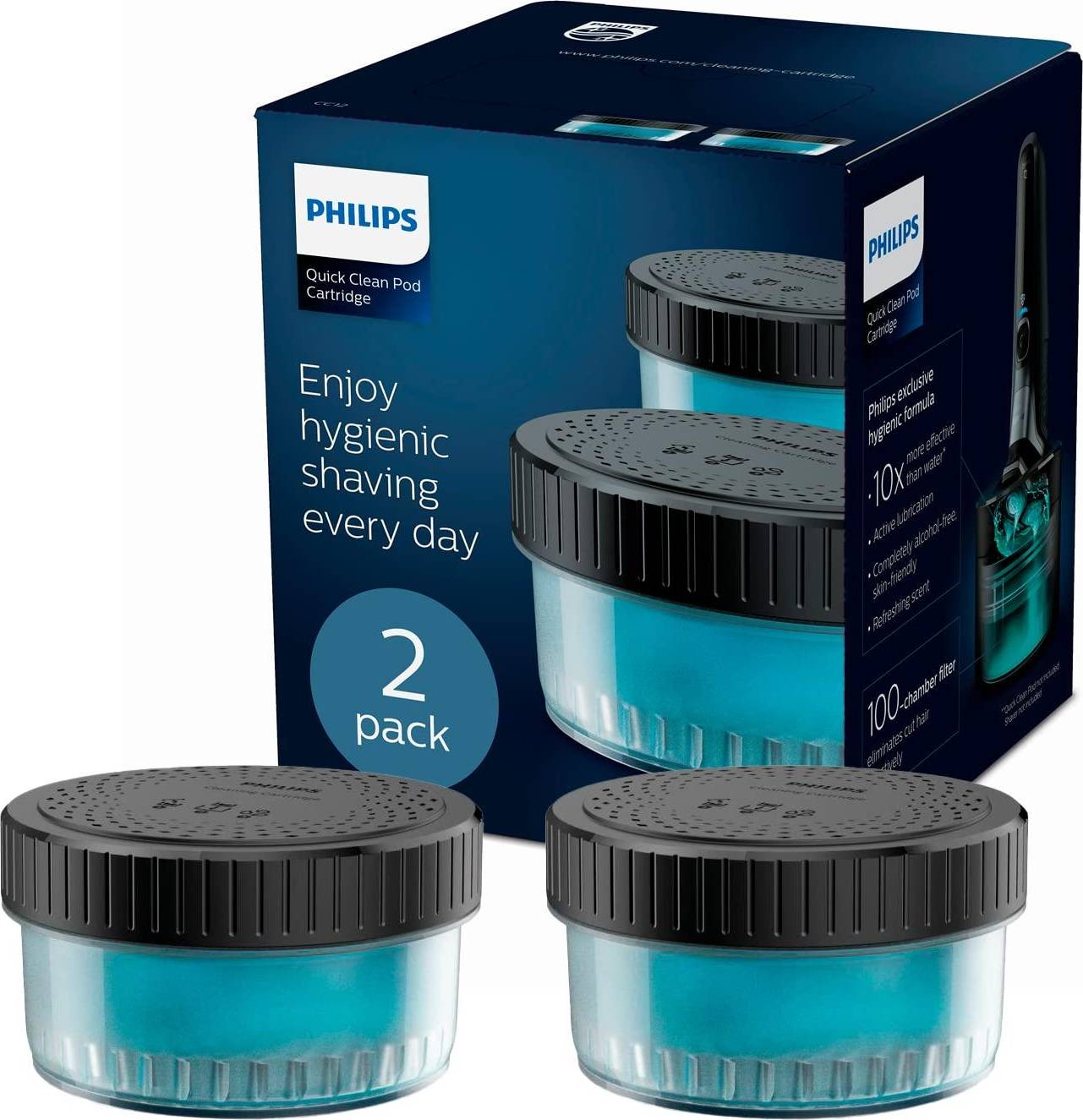 Philips Quick Clean Pod Cartridge CC12/50 2-pack