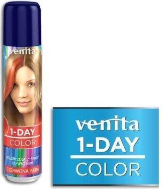 Venita 1-DAY-COLOR färg hårspray röd (röd)