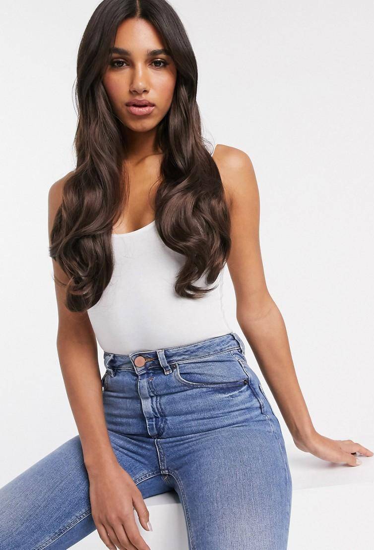 Lullabellz Super Thick Blow Dry Wavy Clip In Hair Extensions 22 inch Light Blonde 5-pack