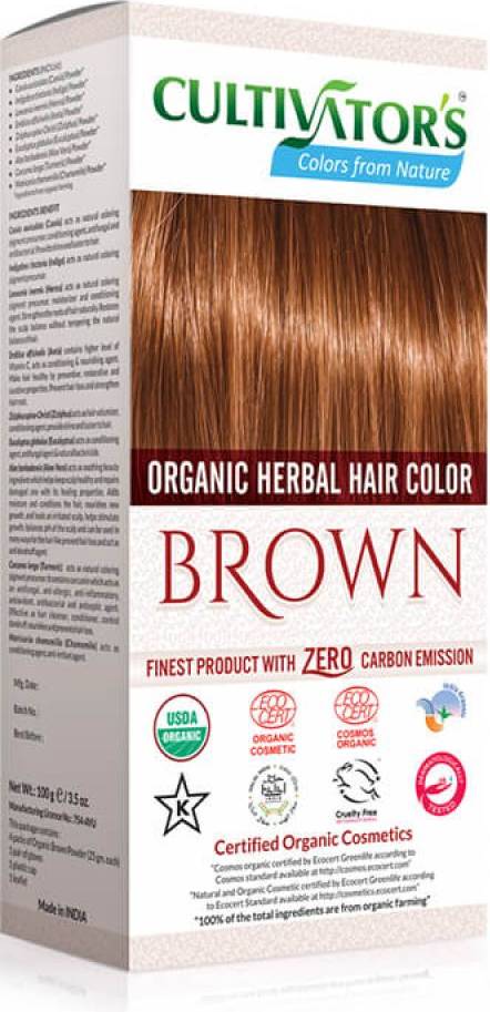 Cultivators Organic Herbal Hair Color Brown 100g