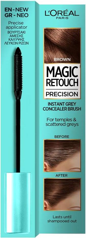 L'Oréal Paris Magic Retouch Precision Instant Grey Concealer Brush Brown 8ml