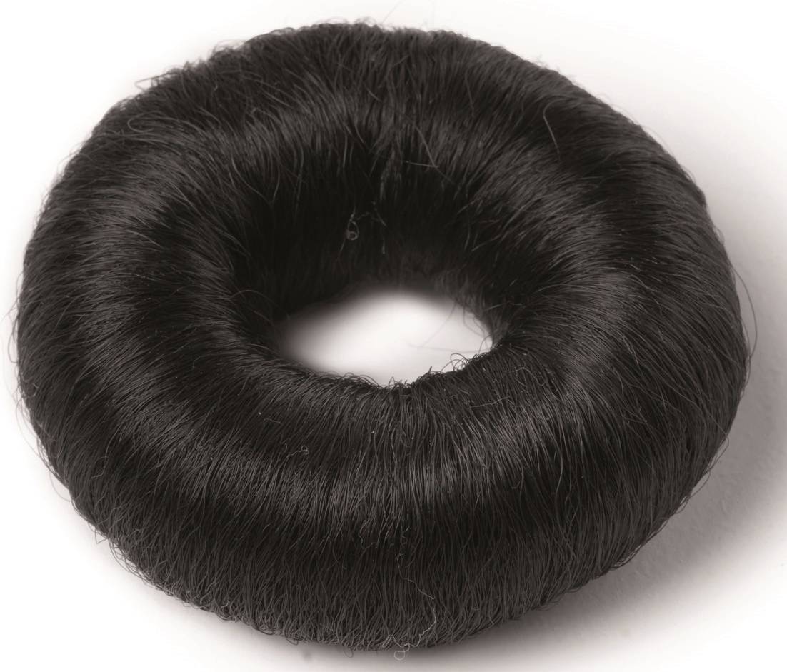 BraveHead Synthetic Hair Bun Small Black 73mm