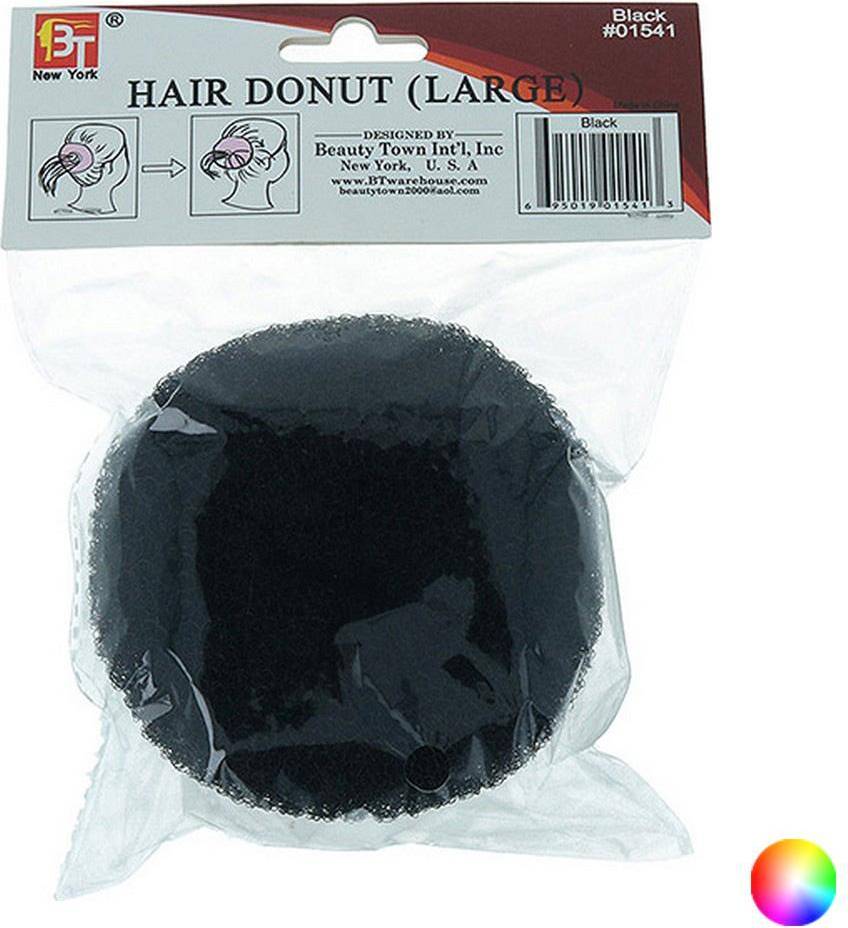 Hårbulle Beauty Town Donut Svart