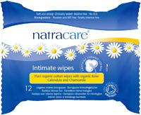 Natracare Organic Cotton Intimate Wipes 12-pack