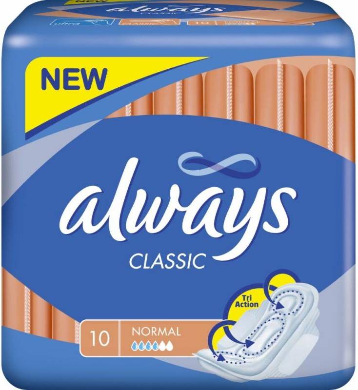 Always Classic Normal with Wings 10-pack