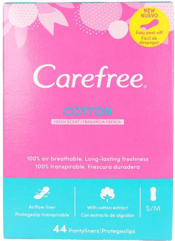 Carefree Cotton Extract Fresh Pantyliners 44-pack