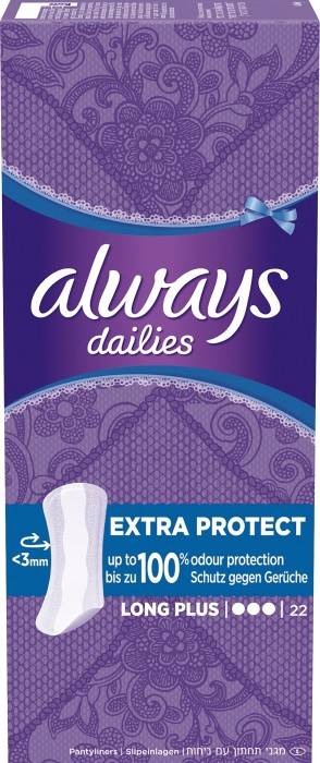Always Dailies Extra Protect Long Plus 22-pack