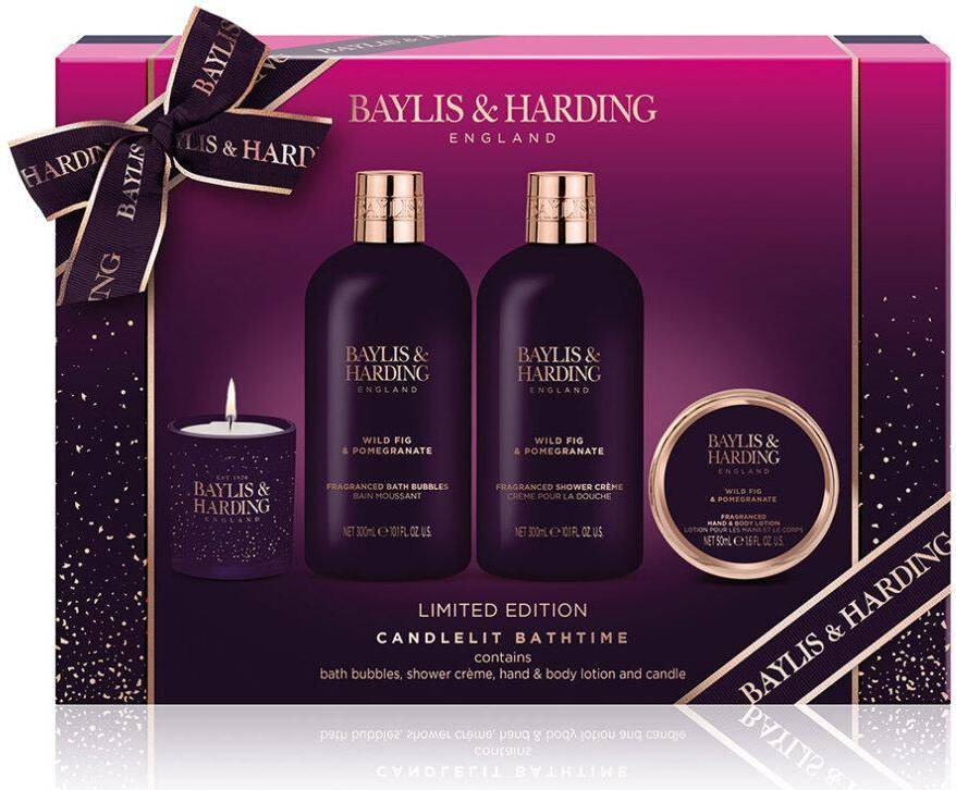 Baylis & Harding Fig Pomegranate Candle Spa Set 710