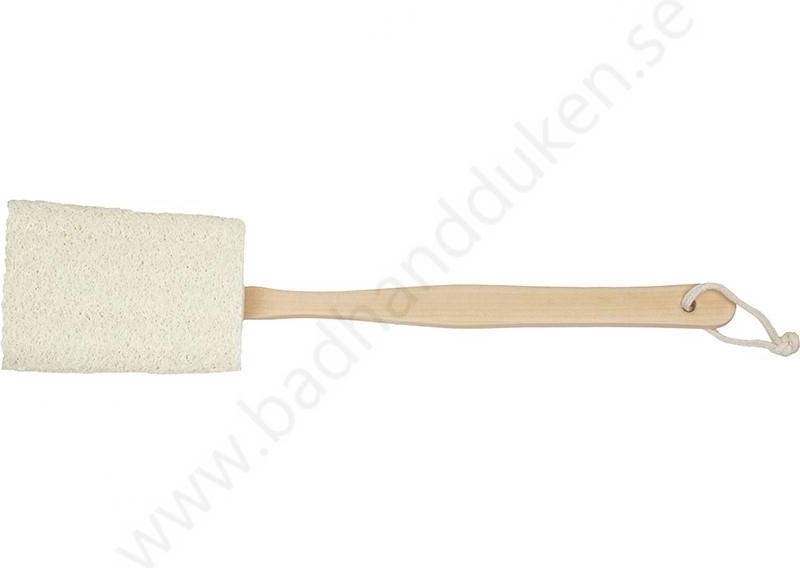 Palmetten Loofa med långt trähandtag