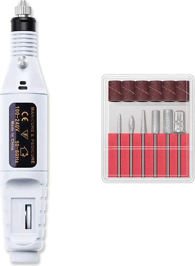INF Elektrisk Nagelfil Med 6 Bitsar