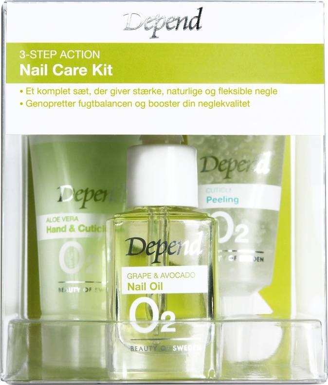 Depend O2 3-Step Action Nail Care Kit 3-pack