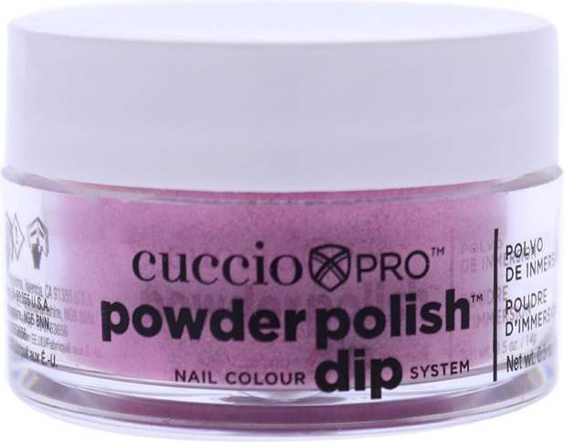 Cuccio Cuccio Pro Powder Polish Nail Colour Dip System - Deep Pink With Pink Glitter
