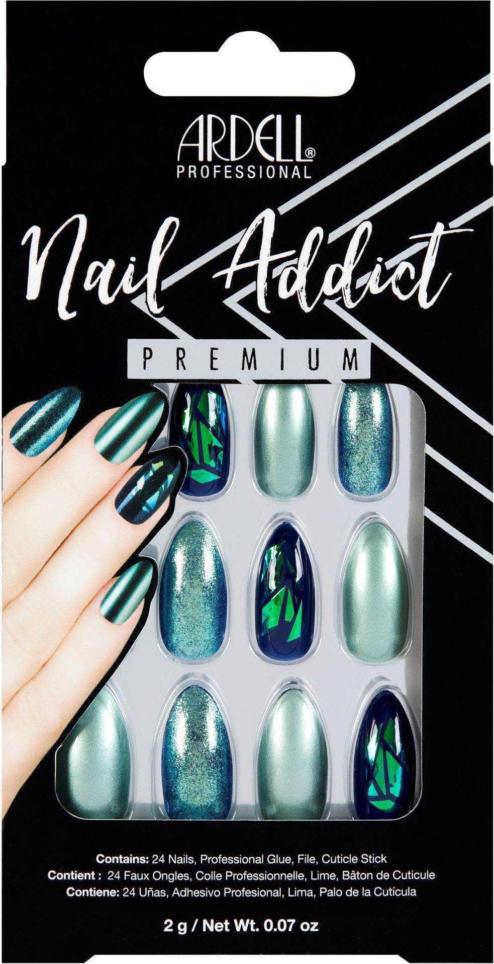 Ardell Nail Addict Green Glitter Chrome
