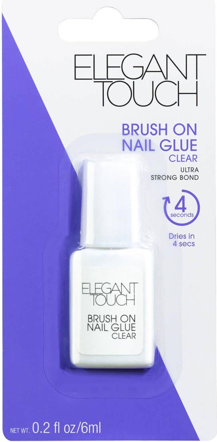 Elegant Touch Brush On Nail Glue-Clear 6ml