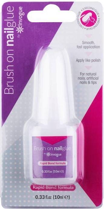Invogue Brush On Nail Glue 10ml